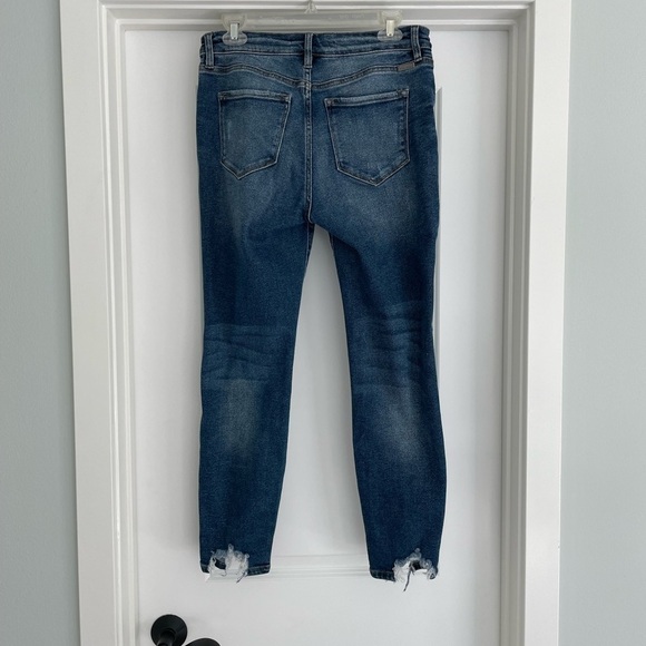 Kancan High Rise Distressed Shark Bite Hem Skinny Jeans Size 29 - Picture 5 of 7